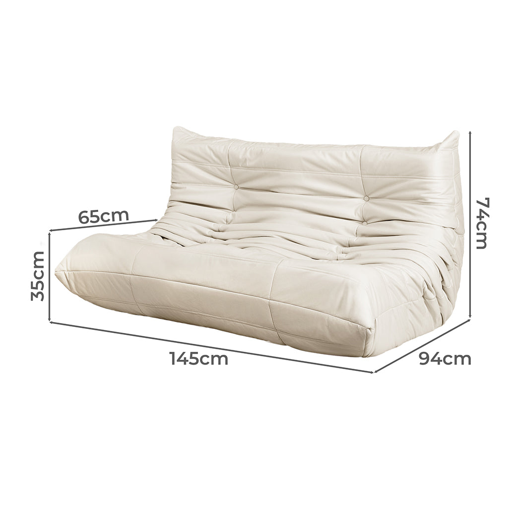 Levede 2 Seaters Floor Sofa Caterpillar Lounge - Levede