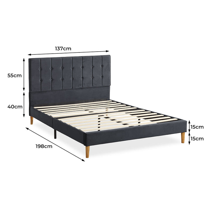 Levede Fabric Bed Frame Mattress - Queen & Double Size Options - Levede