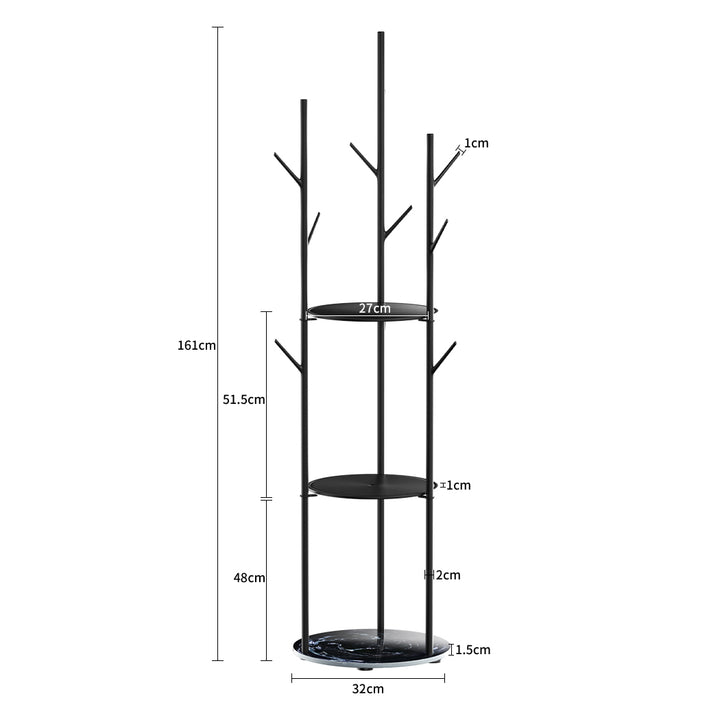 Coat Rack Clothes Stand 8 Hook Organizer