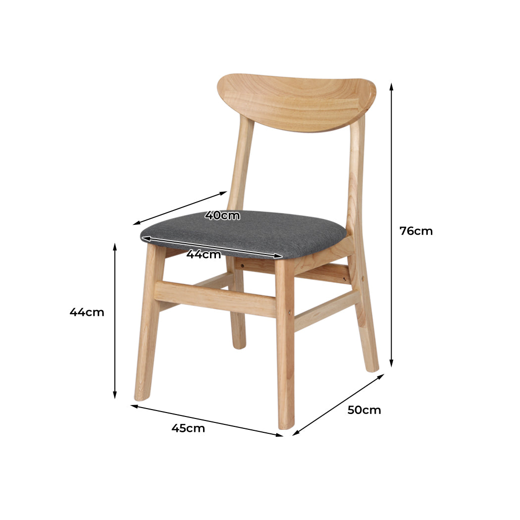 2xDining Chairs Kitchen Chair Brown 2Pack