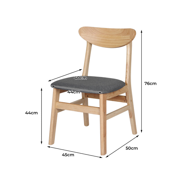 2xDining Chairs Kitchen Chair Brown 2Pack