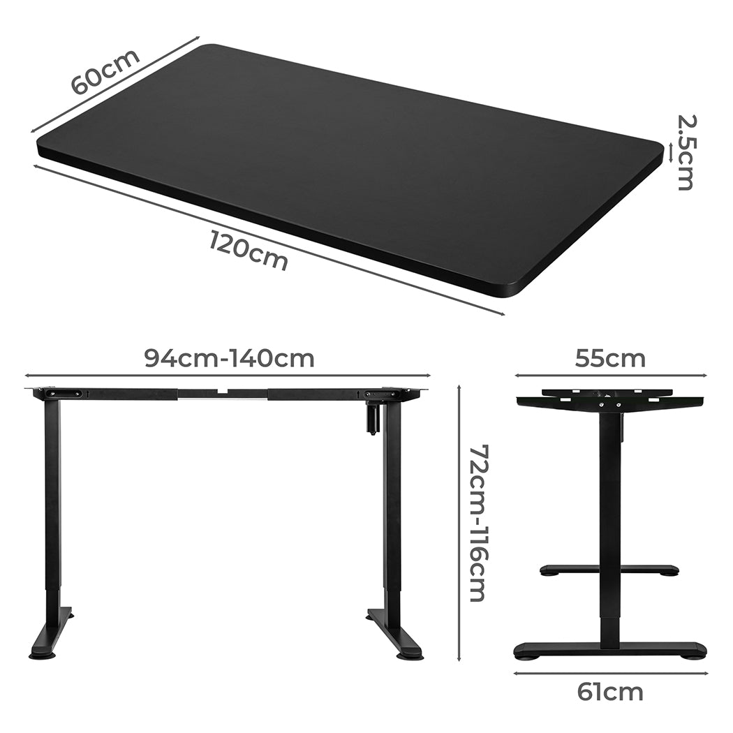 Levede Motorised Standing Desk Height 120cm 800x 1.5MM - Levede