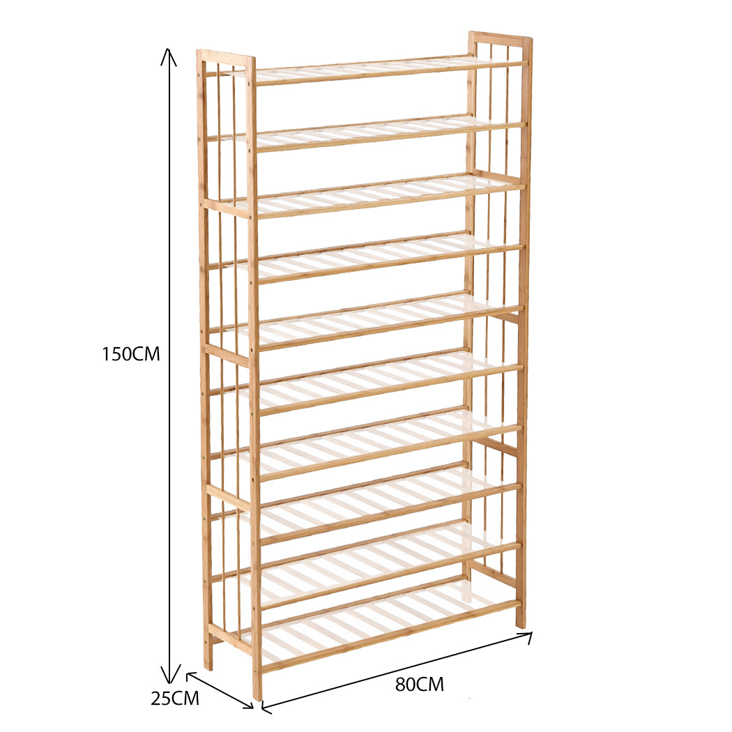 Bamboo Shoe Rack Storage Wooden