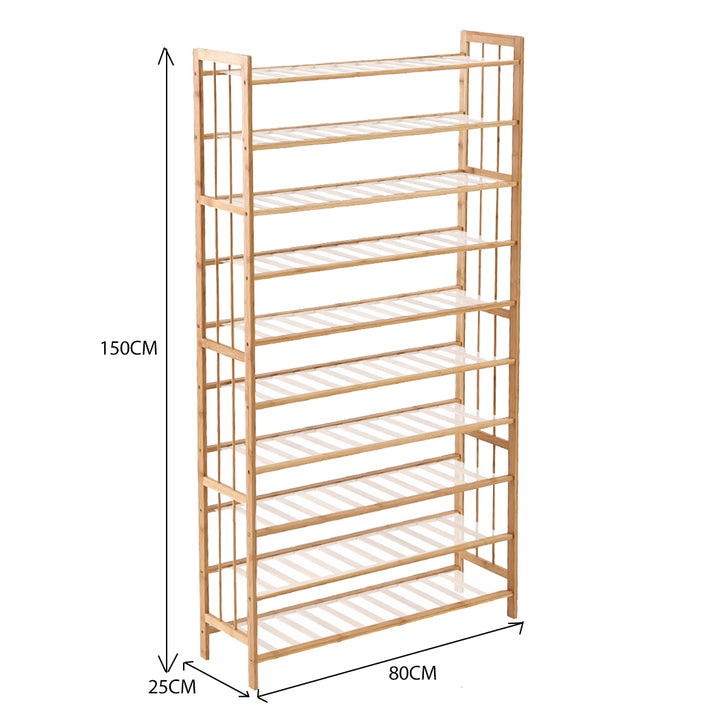 Bamboo Shoe Rack Storage Wooden