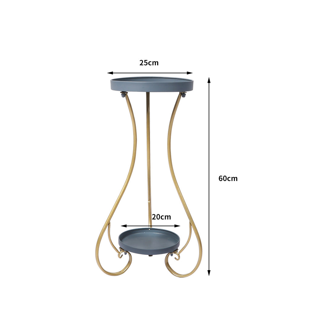 Levede Plant Stand 2 Tiers Outdoor Indoor Medium-1831592897384943618