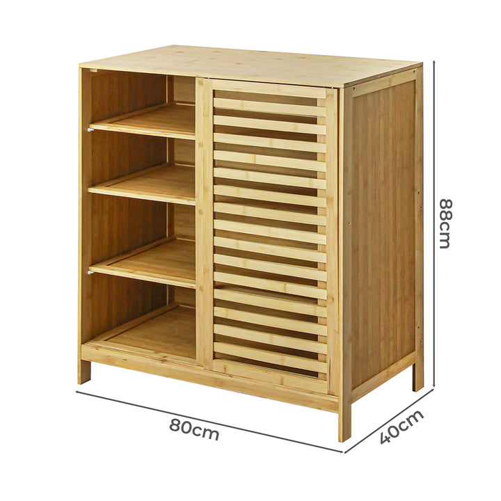 Levede Bamboo Storage Cabinet Freestanding Natural - Levede