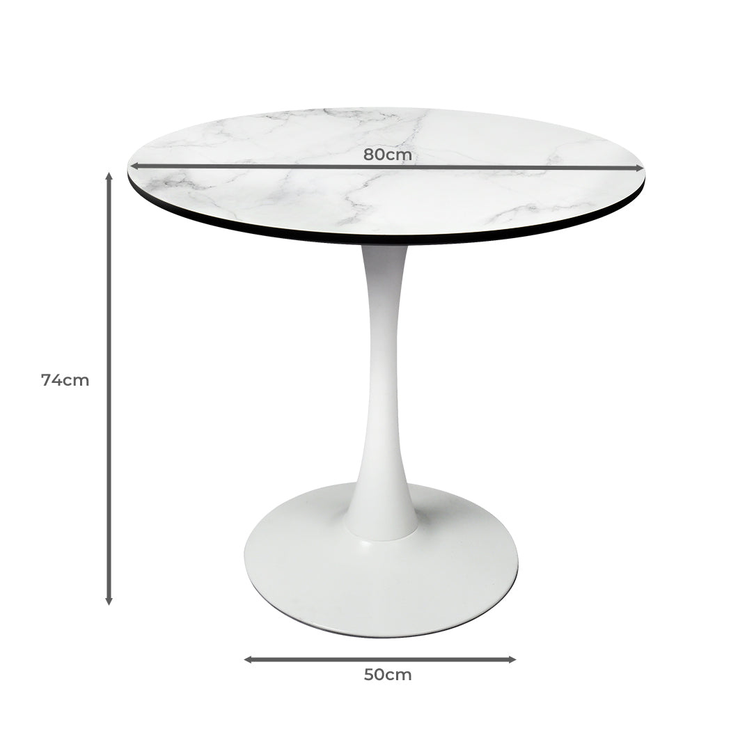 Levede Dining Table Kitchen for 4 to 6 Persons, White - Levede