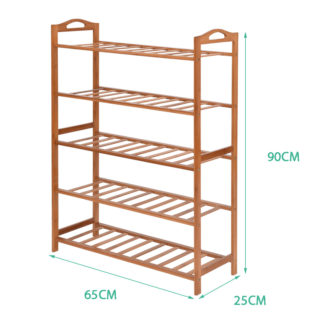 Levede 2x Bamboo Shoe Rack Shoes Organizer - Levede