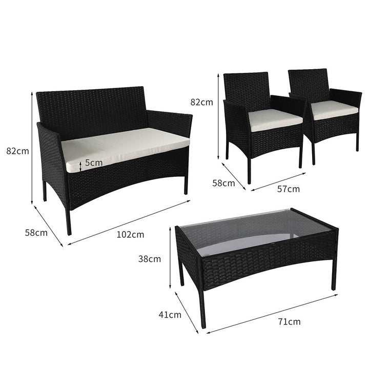 Levede 4PCS Outdoor Furniture Setting - Levede