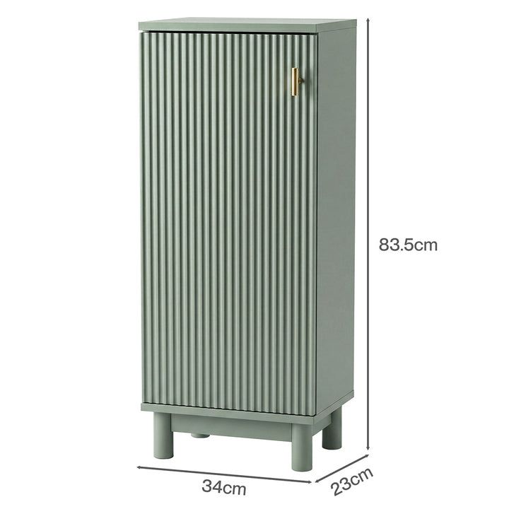 Bathroom Cabinet Freestanding Storage Cupboard Slim 3 Tier Shelves