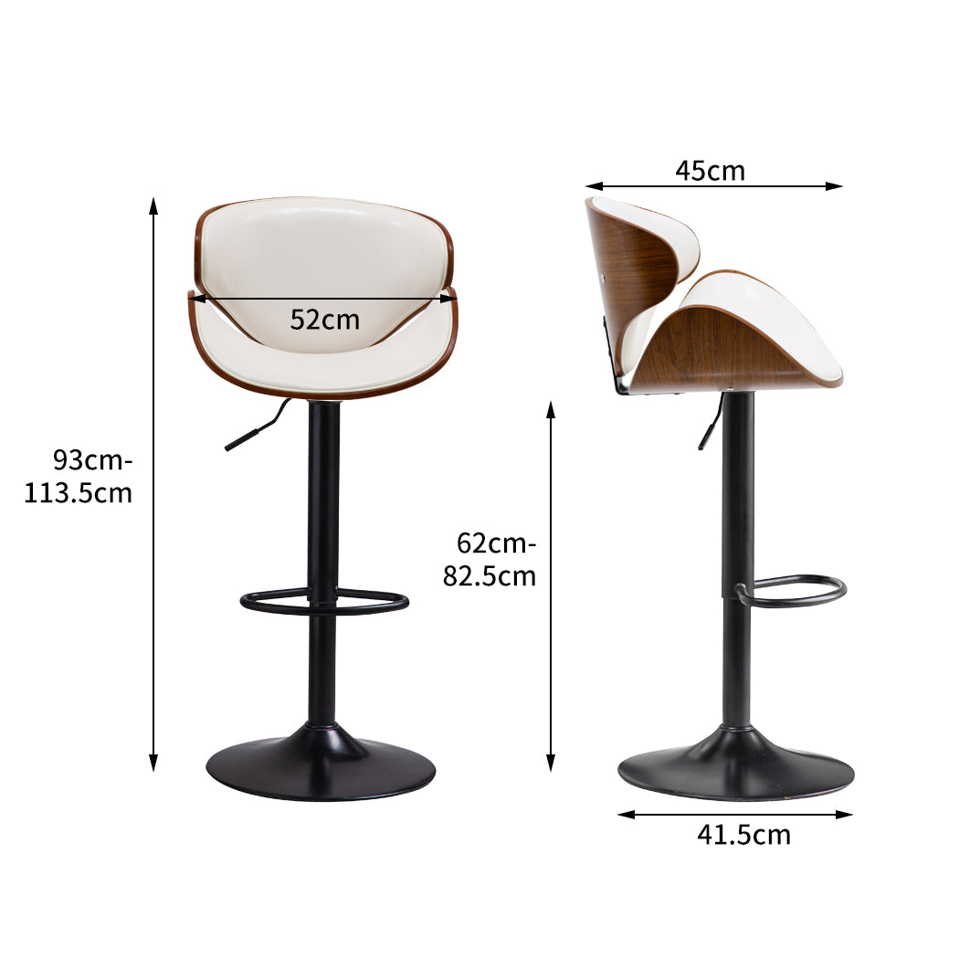 Levede 1x Gas Lift Kitchen Bar Stools - Levede