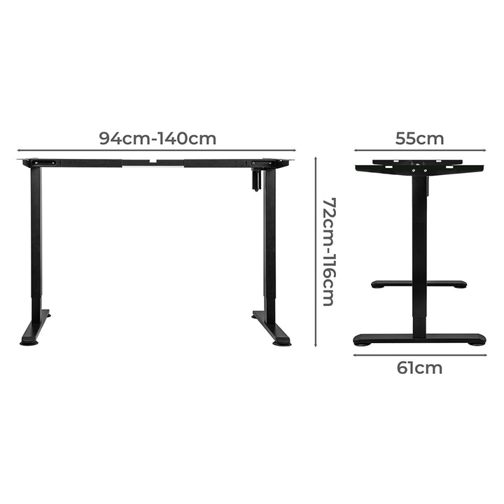 Levede Motorised Standing Desk Frame Single Motor - Levede