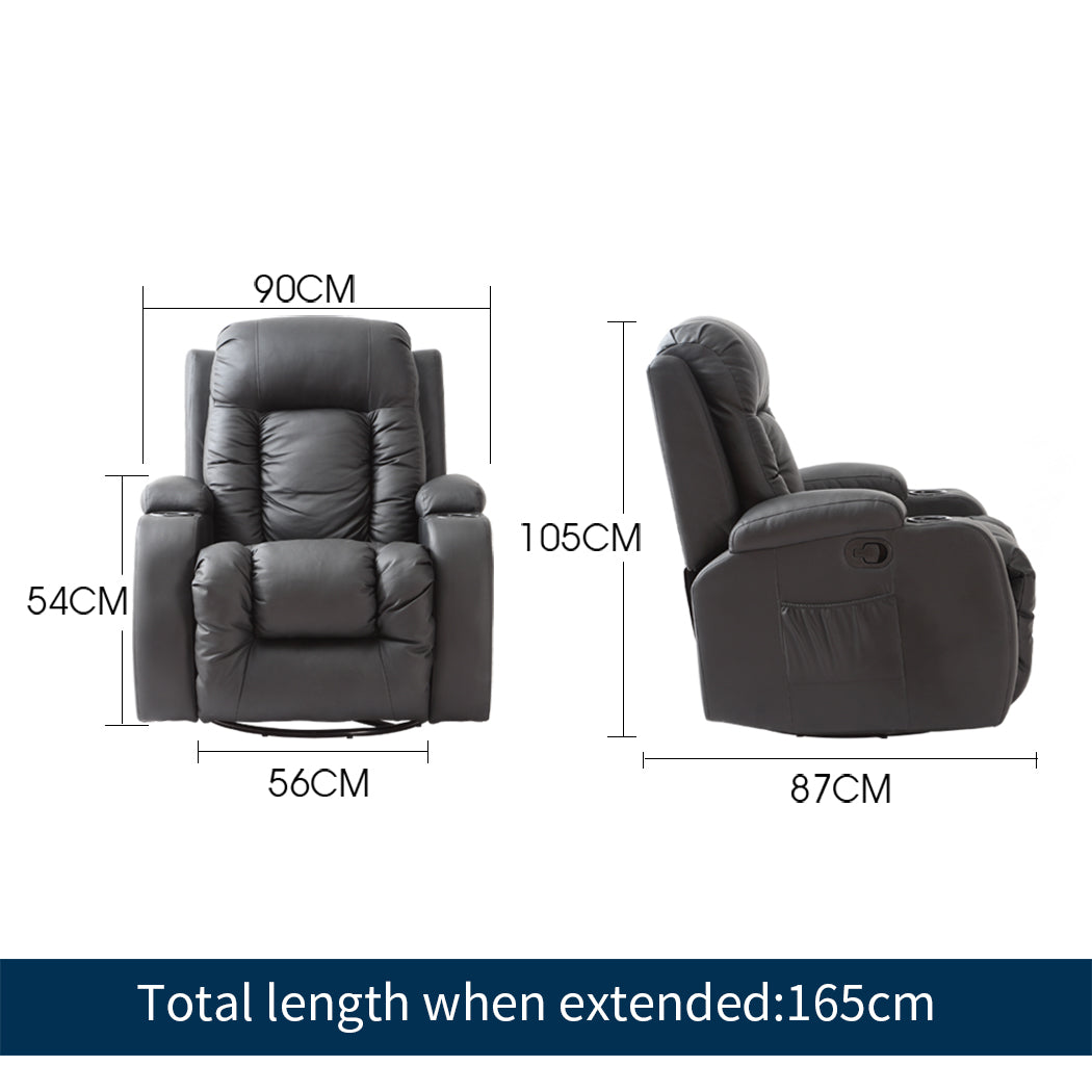 Levede Massage Sofa Chair Recliner 360 - Levede