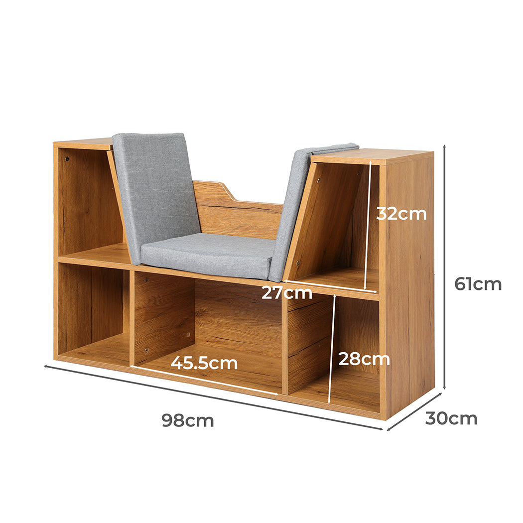 Levede Kids Bookcase Toys Box Shelf - Levede