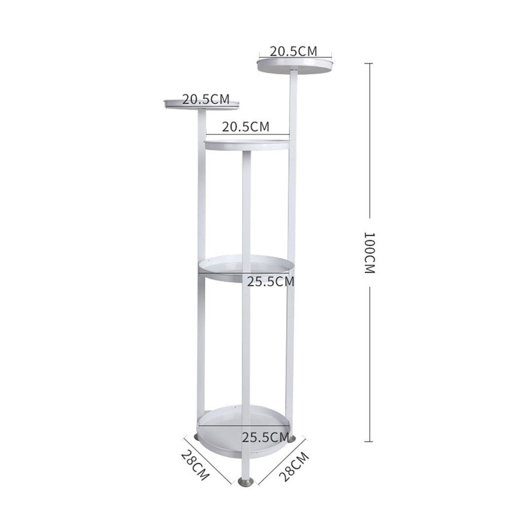 Levede Plant Stand Outdoor Indoor Flower White Medium-1843791313917579266