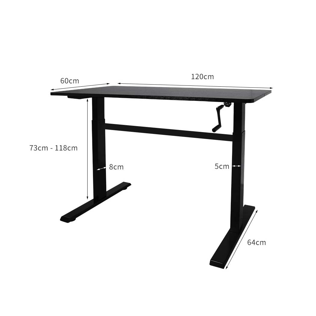 Levede Standing Desk Riser Manual Height Adjustable Black - Levede