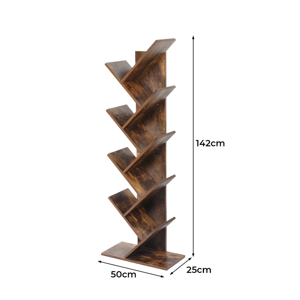 Levede Bookshelf Wooden Tree Bookcase - Levede