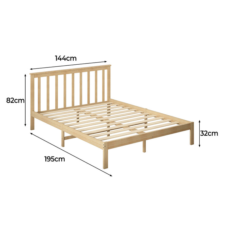 Levede Wooden Bed Frame Full Natural - Levede