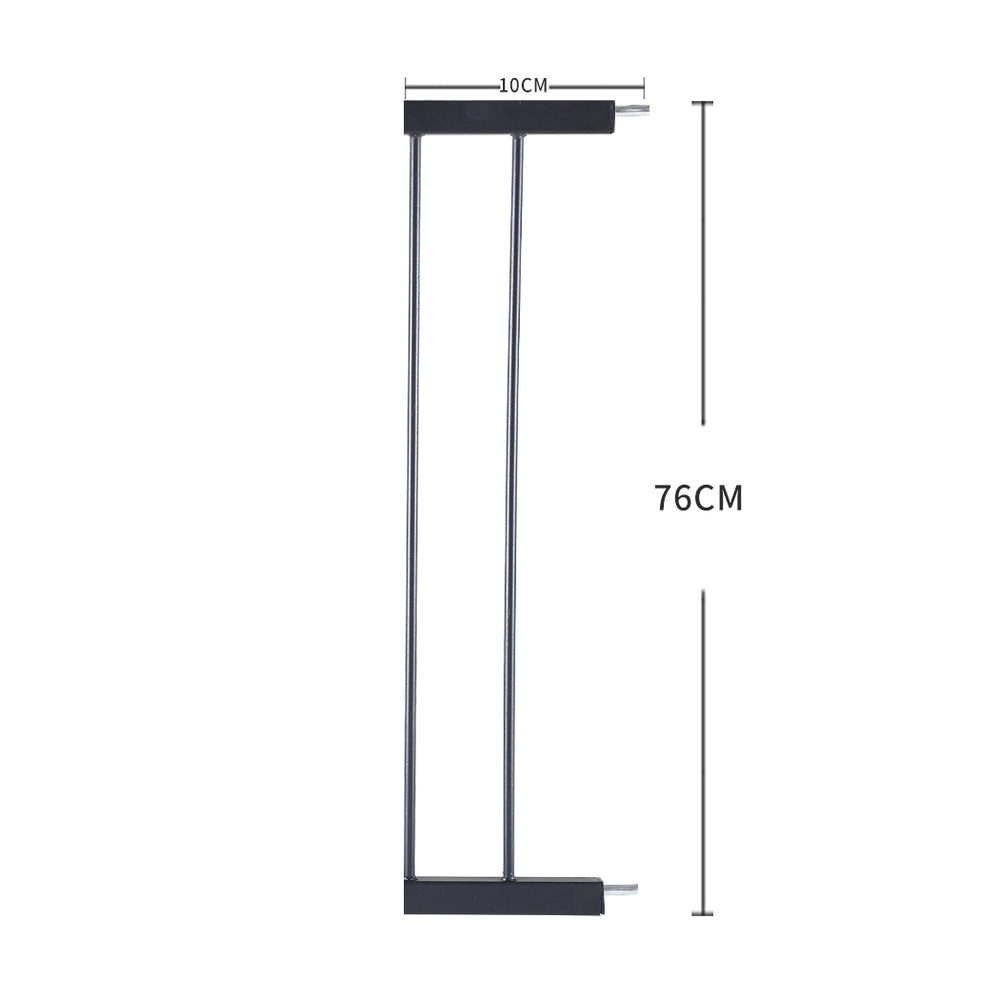 Levede Baby Safety Gate Adjustable Pet Black 10cm Extension - Levede
