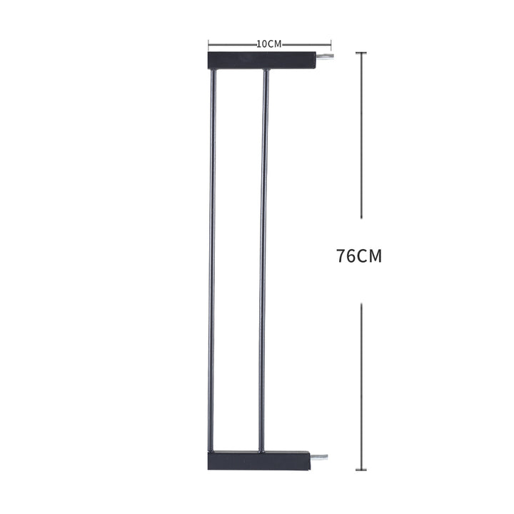 Levede Baby Safety Gate Adjustable Pet Black 10cm Extension - Levede