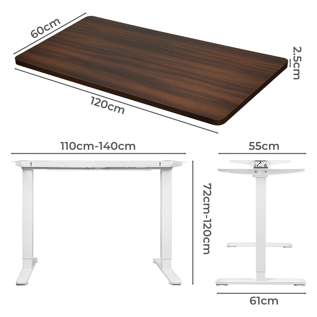 Levede Motorised Standing Desk Adjustable 120cm 800x 1.5MM - Levede