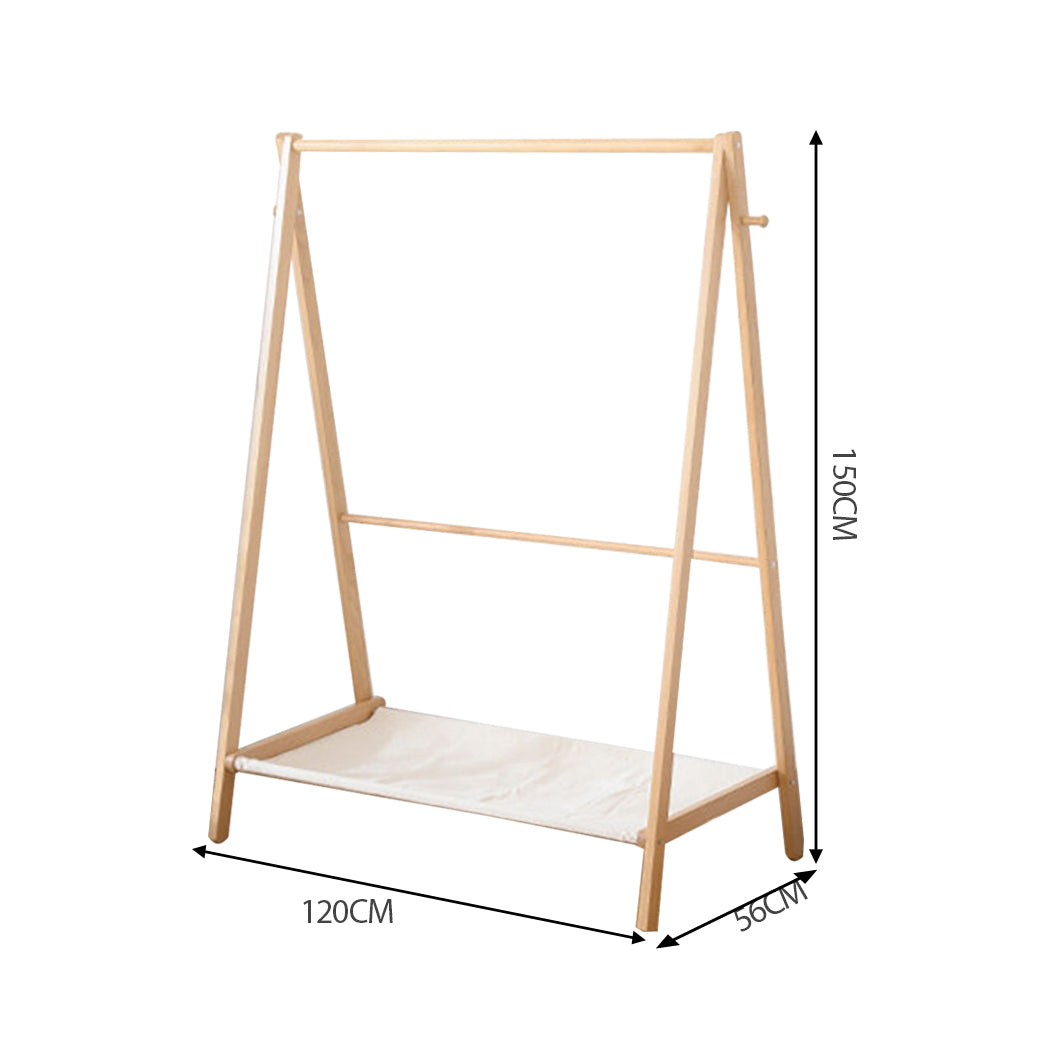 Levede Clothes Rack Wooden Wardrobe - Levede