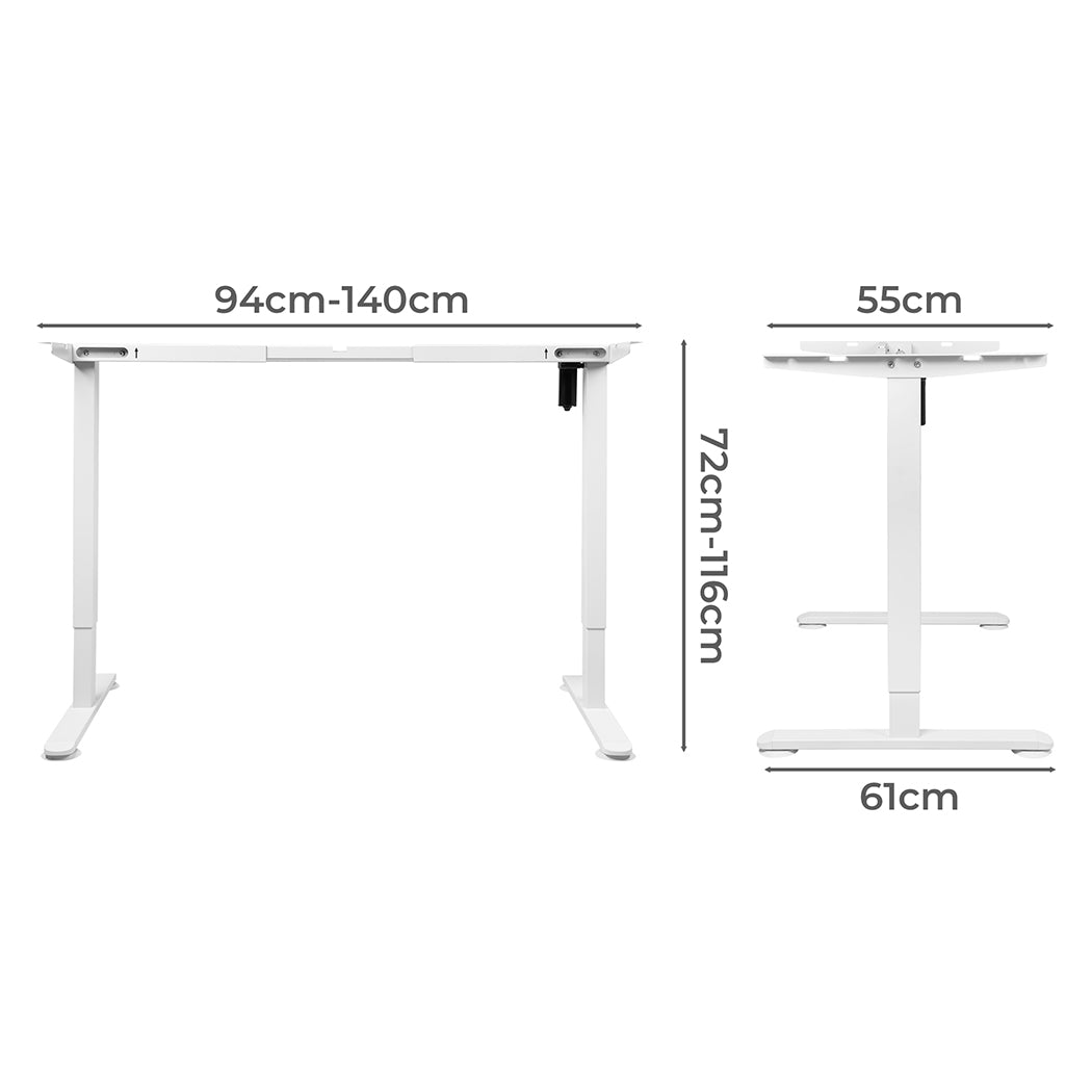 Levede Motorised Standing Desk Frame Single Motor - Levede