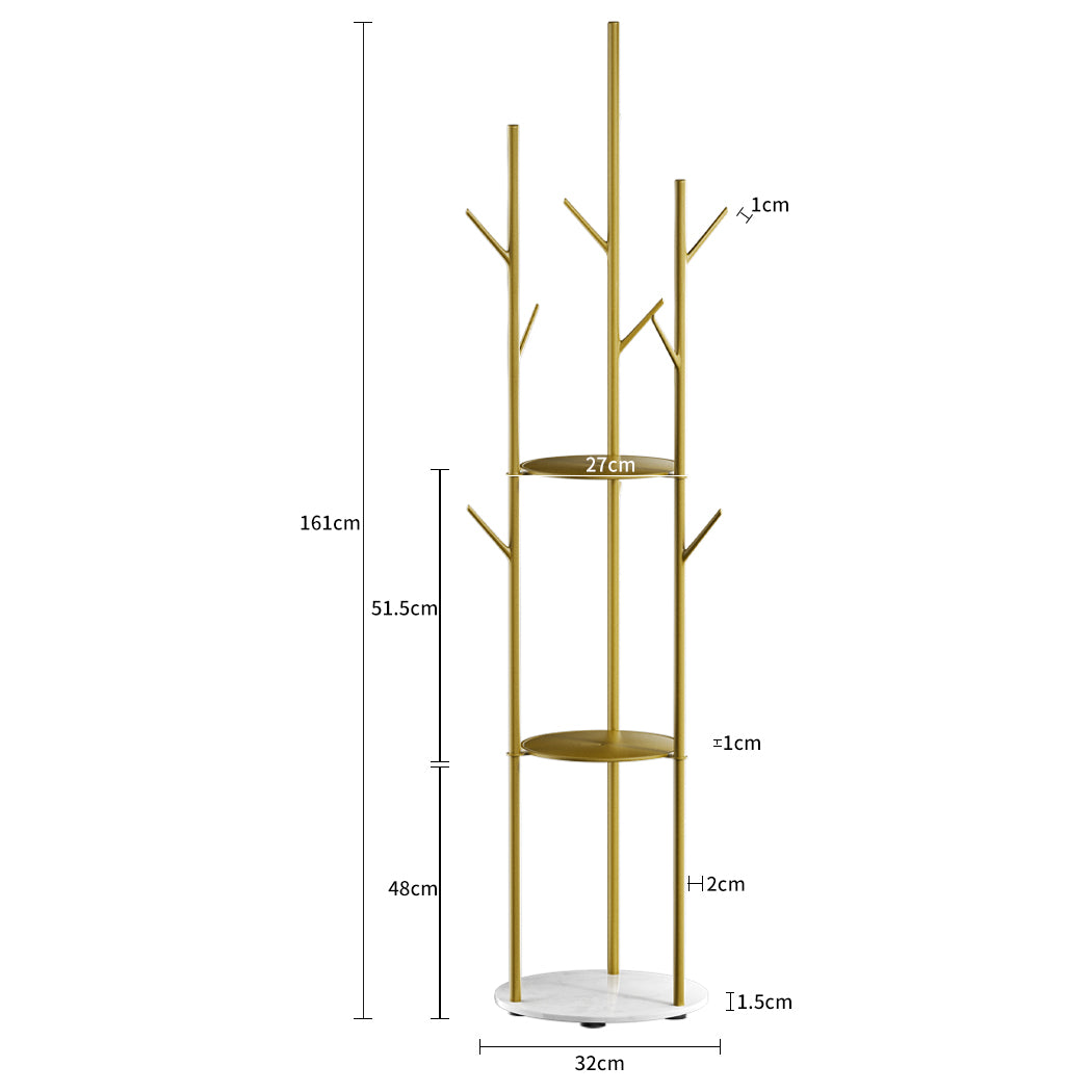 Levede Coat Rack Clothes Stand 8 Hook Organizer - Levede