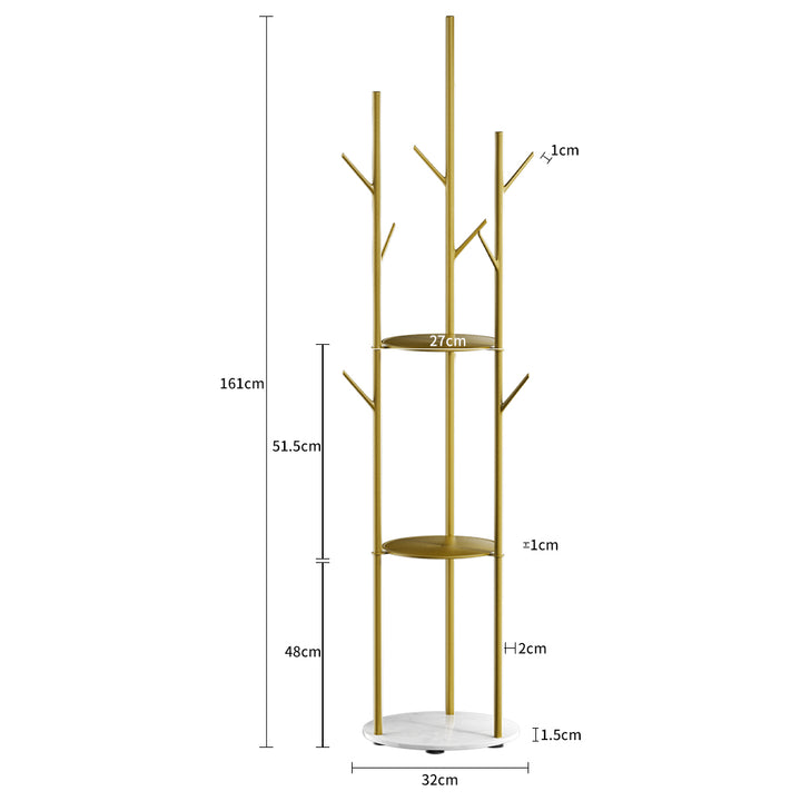 Levede Coat Rack Clothes Stand 8 Hook Organizer - Levede