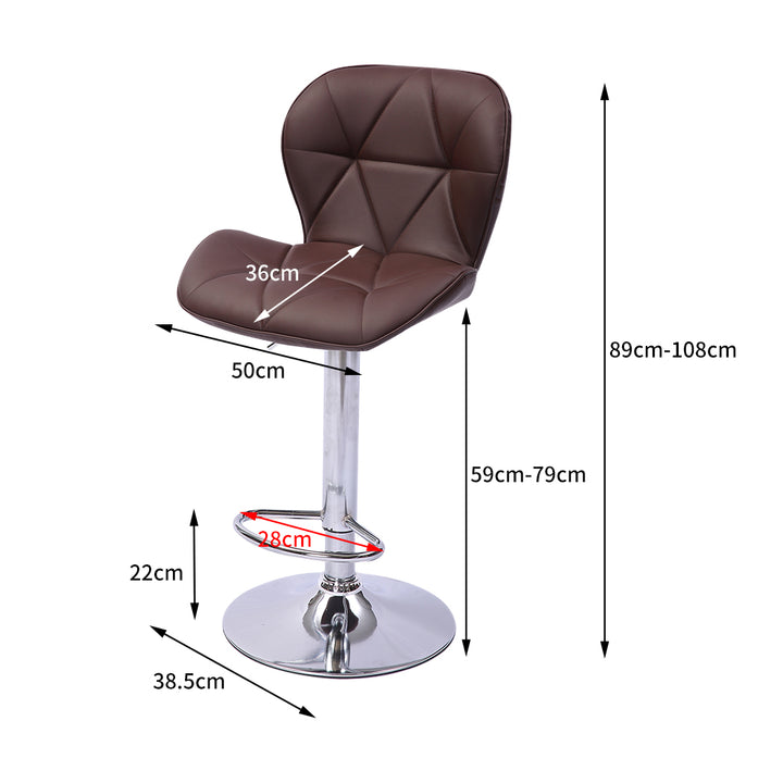 Levede 2x Bar Stool Swivel Gas Lift Kitchen Barstools - Levede