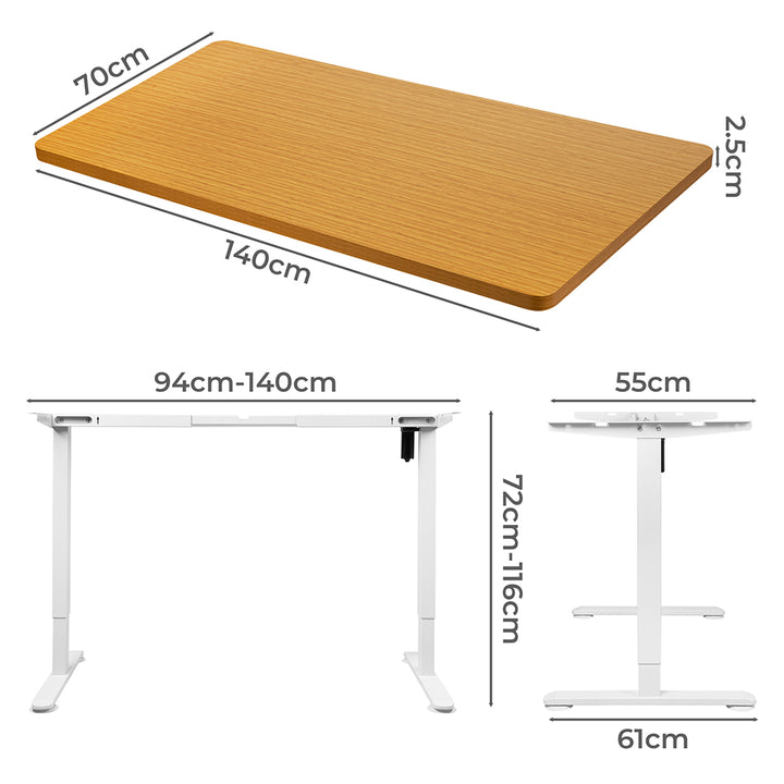 Levede Motorised Standing Desk Adjustable 140cm - Levede