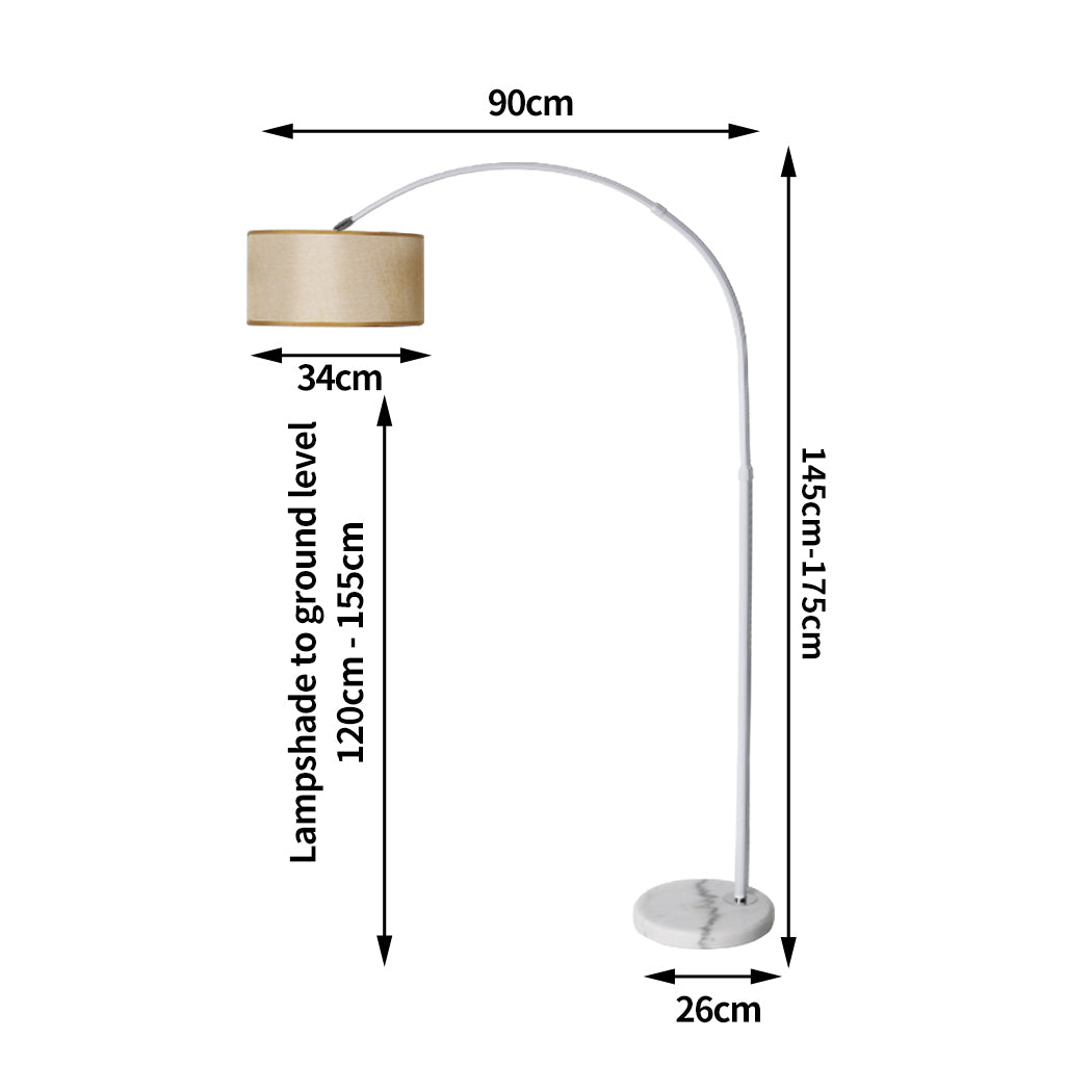 Modern LED Floor Lamp Reading Light Free Standing Adjustable Marble Base