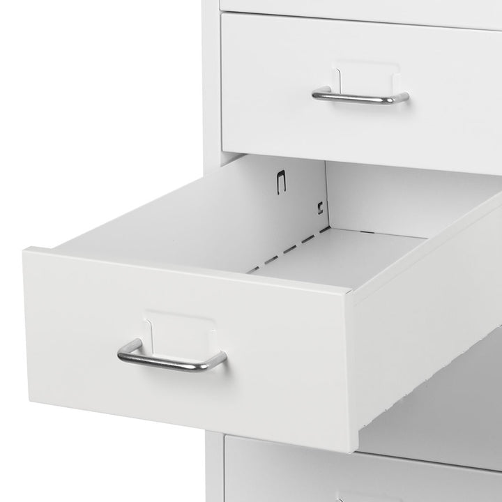 Levede Office Cabinet 8 Drawer Drawers White-1831592578777223171