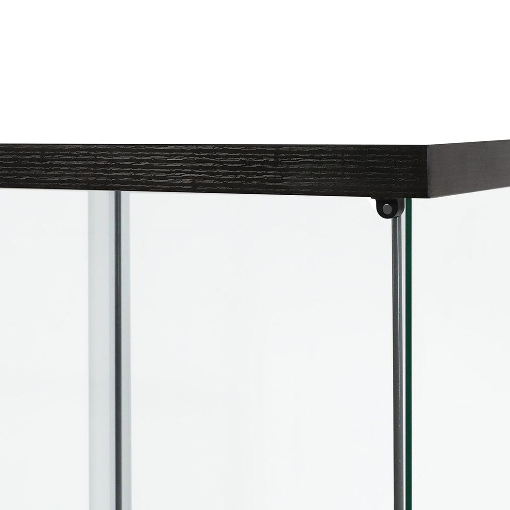 Glass Display Cabinet 2 Doors Collections Storage - Black