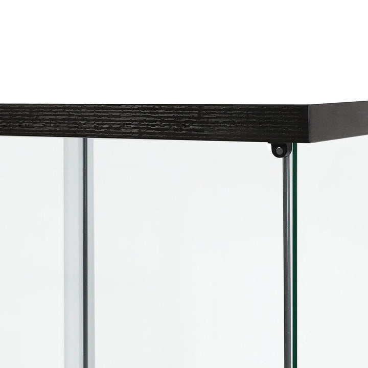 Glass Display Cabinet 2 Doors Collections Storage - Black