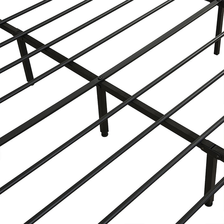 Levede Queen Bed Frame Metal Mattress Dark Grey - Levede