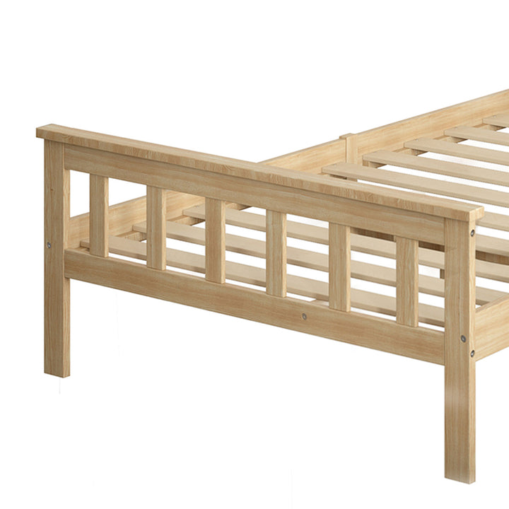 Levede Wooden King Single Bed Frame Nature Natural-1831592597785808899