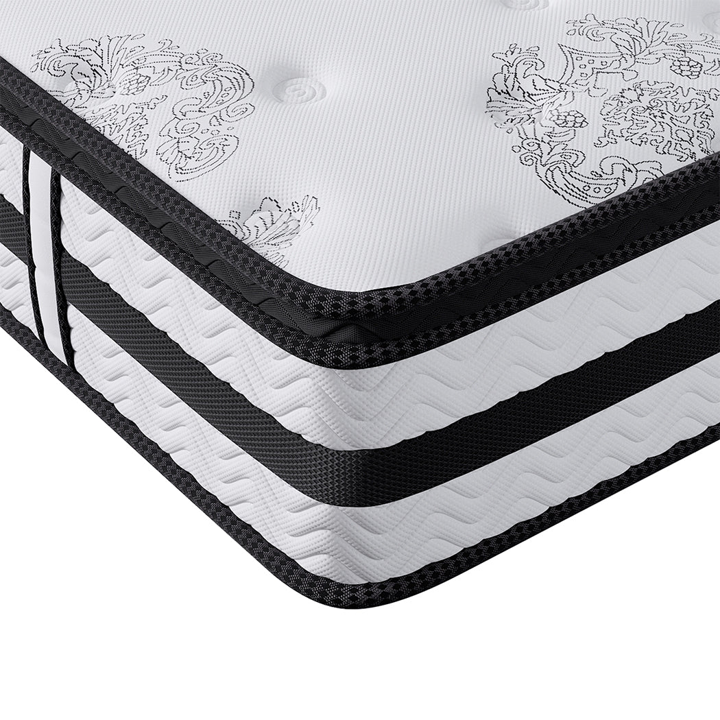 Spring Mattress Euro Top Medium Firm 35cm - Levede