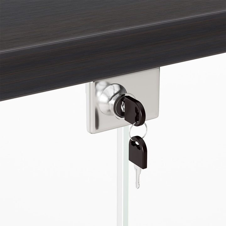 Tempered Glass Display Cabinet With 3 RGB Lights Collections Lockable