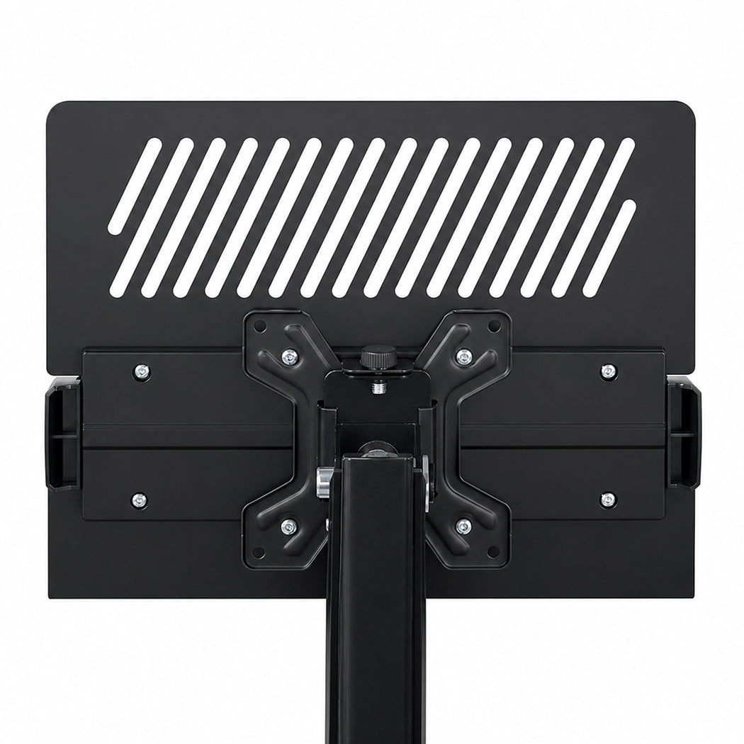 Monitor Arm Tray Mount Laptop Stand Adjustable Rotating for Desk Black