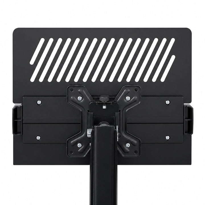 Monitor Arm Tray Mount Laptop Stand Adjustable Rotating for Desk Black