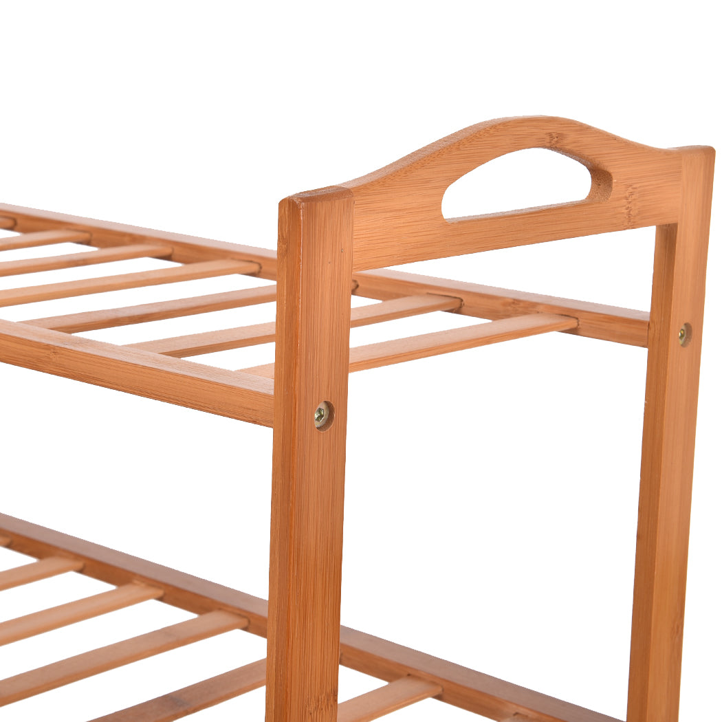 Levede Bamboo Shoe Rack Storage - 5 Tiers Wooden Organizer - Levede