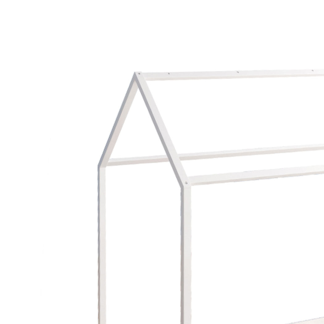 Levede Bed Frame Single Wooden Timber Natural and White - Levede