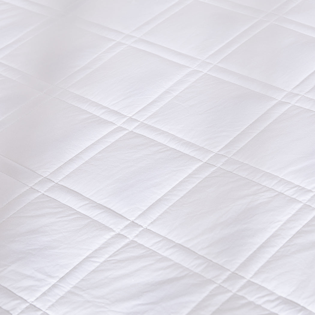 Dreamz Weighted Blanket Summer Cotton White Double and Single - Levede