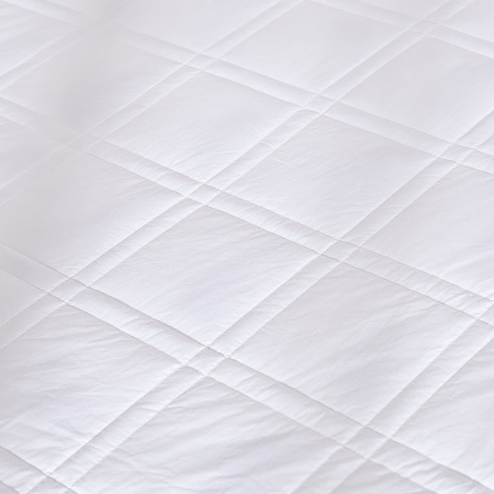 Dreamz Weighted Blanket Summer Cotton White Double and Single - Levede