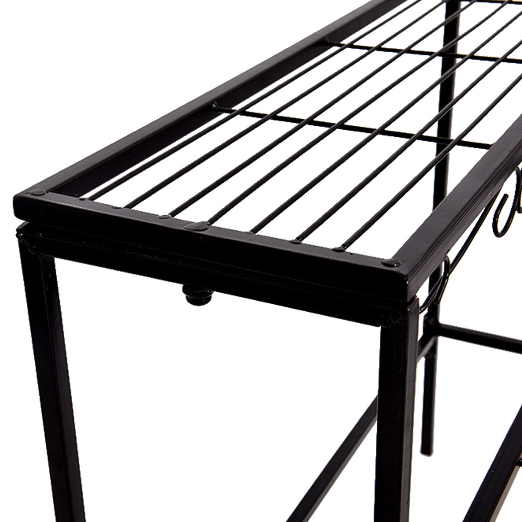 Levede 3 Tier Rectangle Metal Plant Stand for Outdoor and Indoor Use - Levede