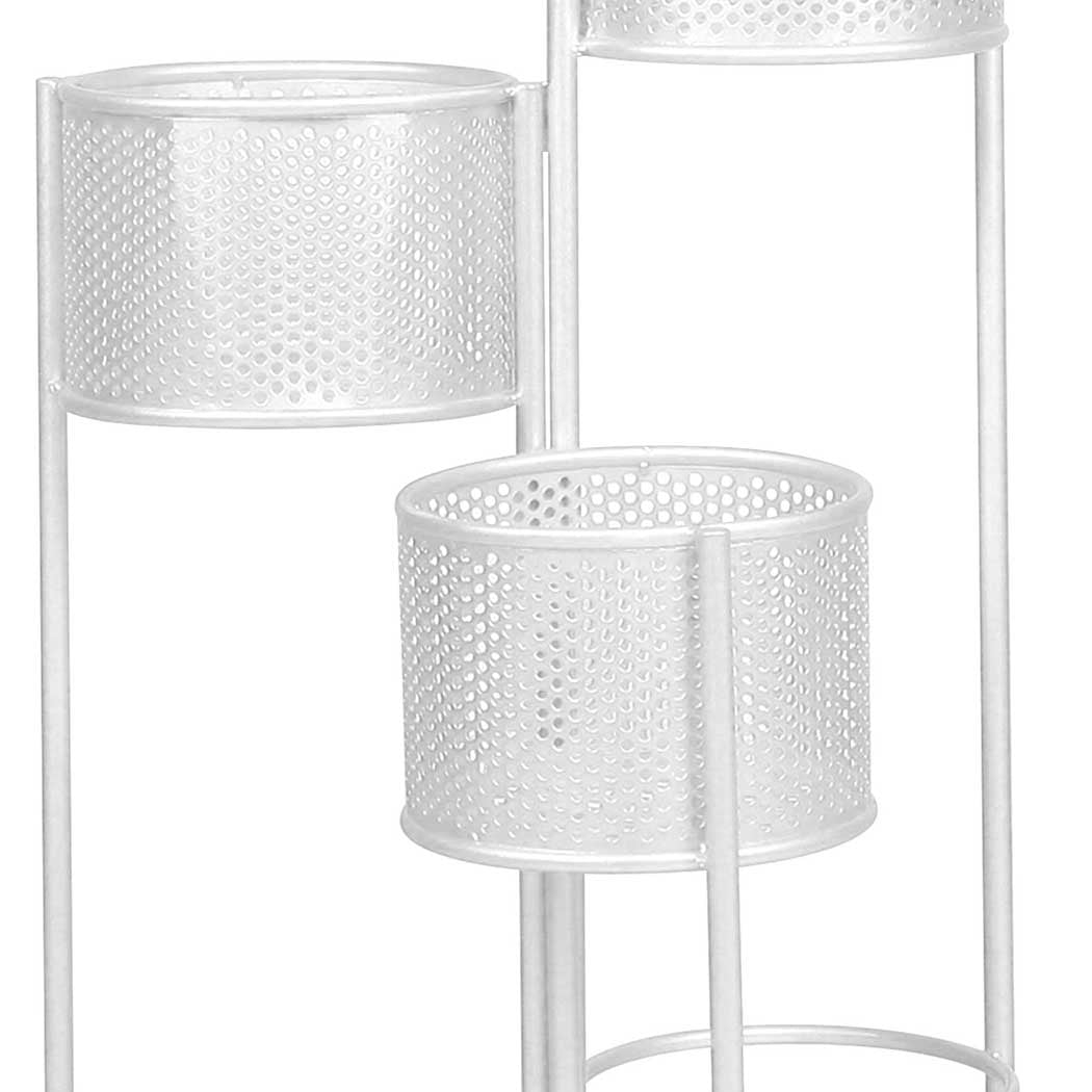 Levede 6 Tier Plant Stand Swivel Outdoor White-1831592751364444163