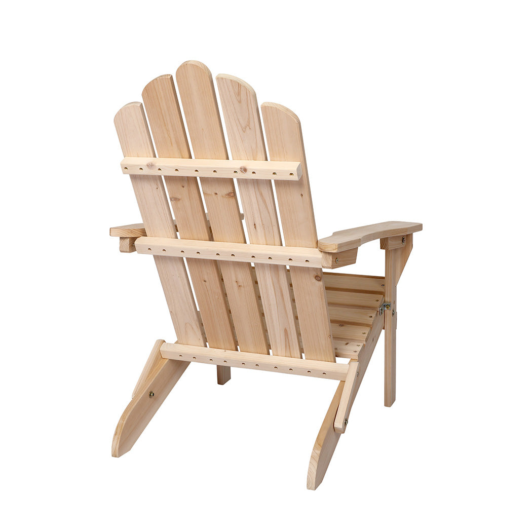 Levede Adirondack Chair Outdoor Furniture Natural - Levede