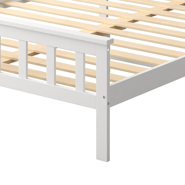 Levede White Wooden Bed Frame - Levede