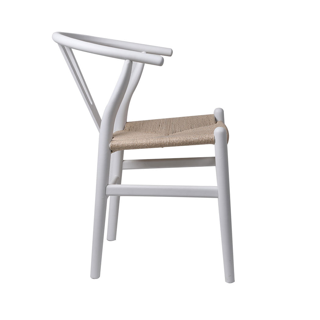 White Wishbone Chair x 2 - Levede